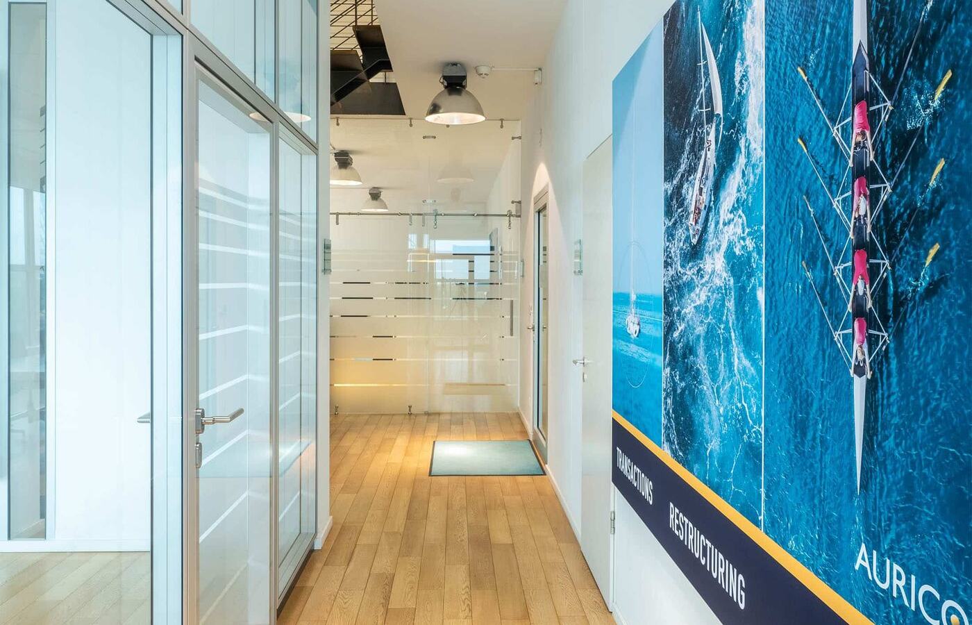 Blick in die Büroräume der AURICON Group in Düsseldorf